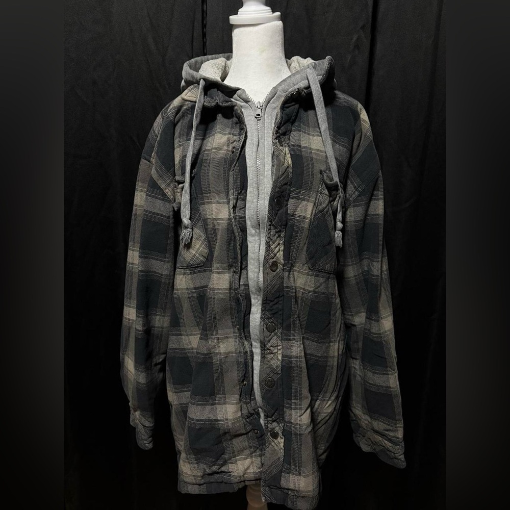 Dickies Black and Gray Hooded Jacket